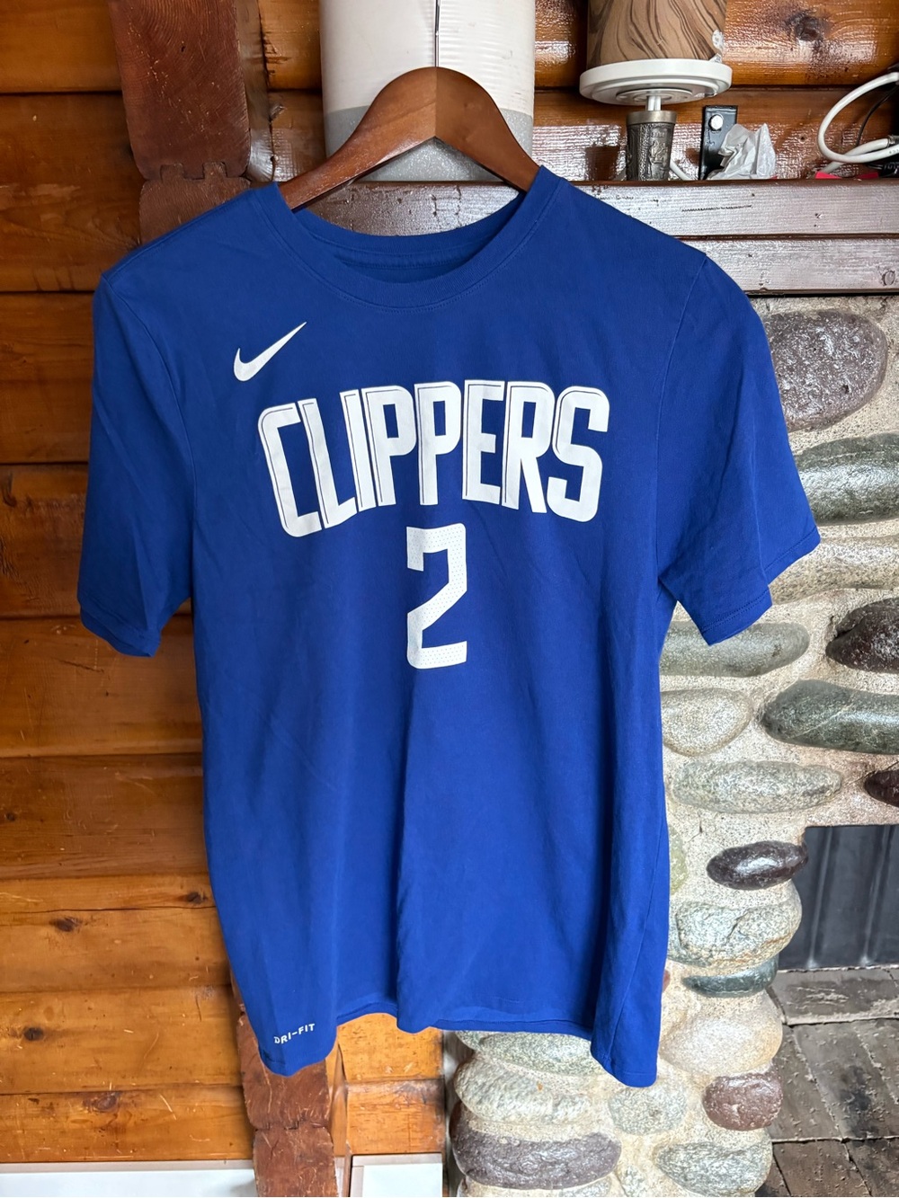 Nike LA Clippers Kawhi Leonard #2 Dri-FIT T-Shirt Blue Size M